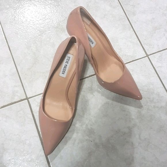 NEW Steve Madden Rose Blush Patent Heels | Size 8 - Picture 6 of 13